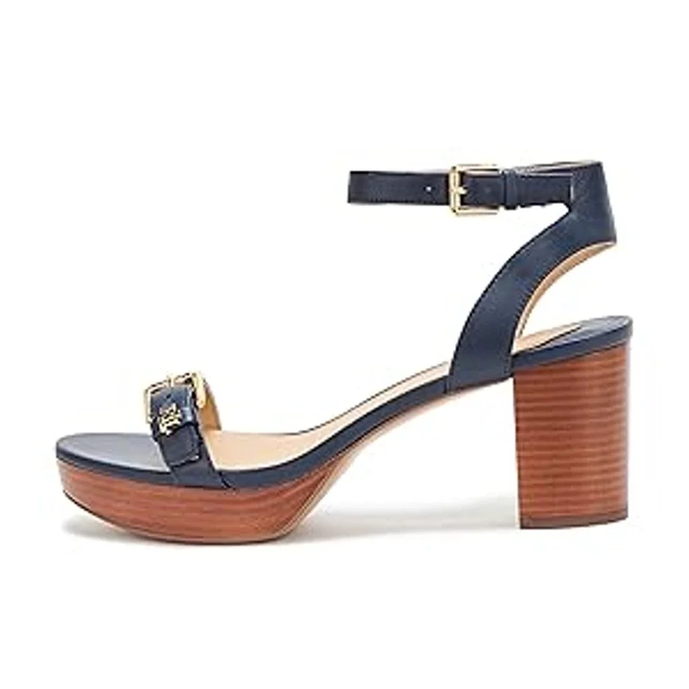NWT Lauren Ralph Lauren Melissah Sandal - Refined Navy 8 - Picture 3 of 4